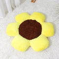 Blue round flower cat nest bed measuring 85cm diameter with plush surface and sponge filling