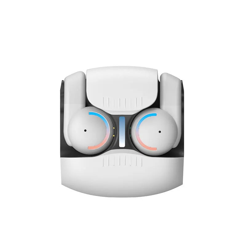 White wireless gaming headset with long endurance battery and USB charging