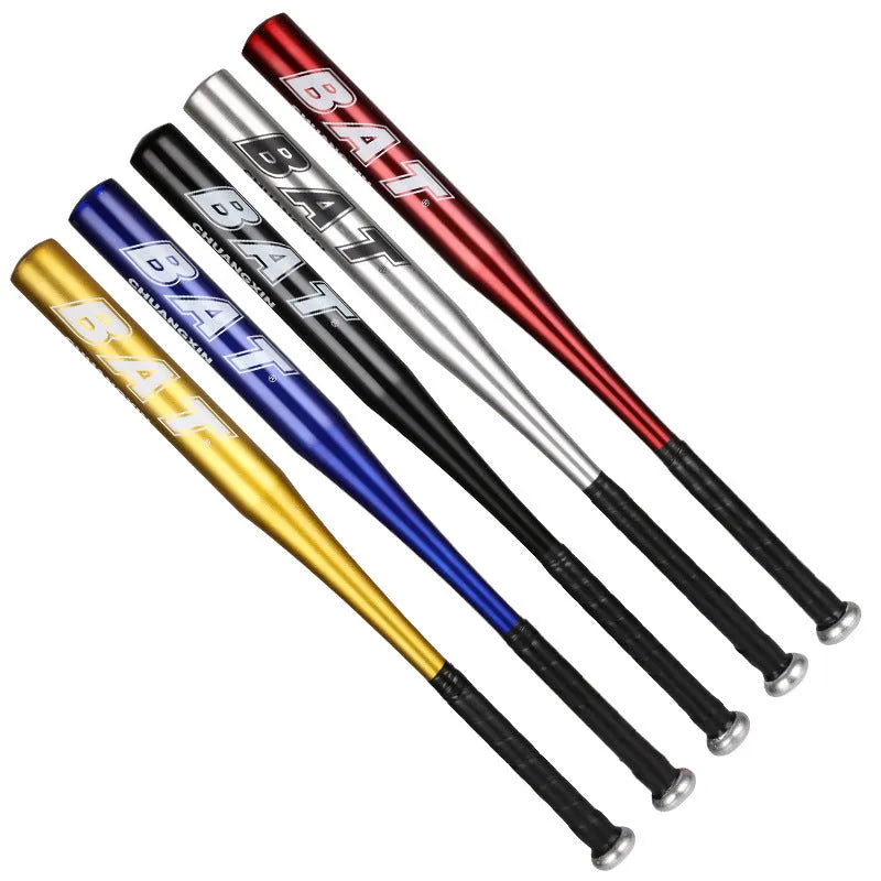 A6061 aluminium alloy baseball bat for training with black finish and non-slip rubber grip