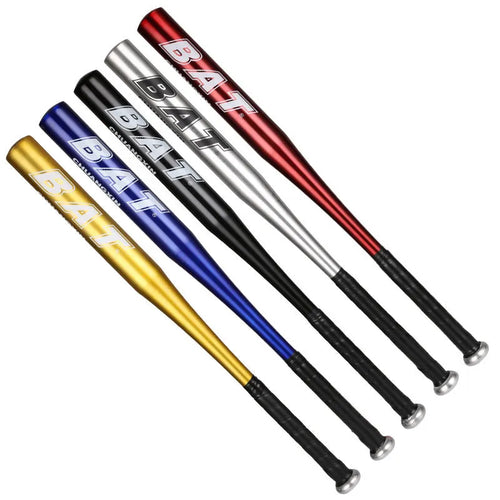 A6061 aluminium alloy baseball bat for training with black finish and non-slip rubber grip