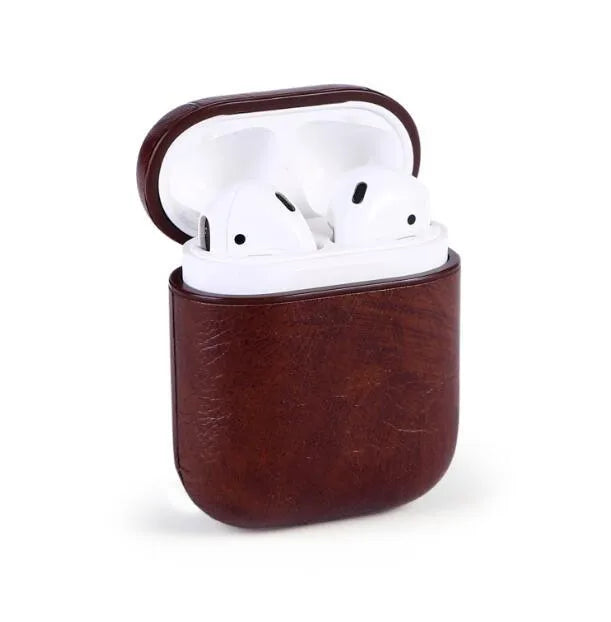 Genuine leather charging case for Apple AirPods in multiple colour options.