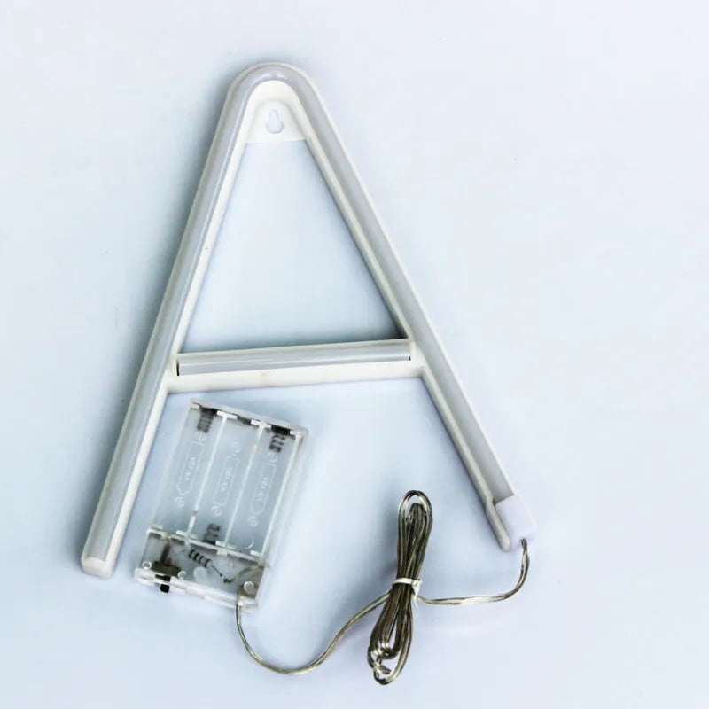 LED alphabet letter light with plastic shell showing single letter illumination as night light