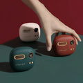 2-in-1 retro hand warmer and power bank with digital temperature display, 5000mAh, in purple