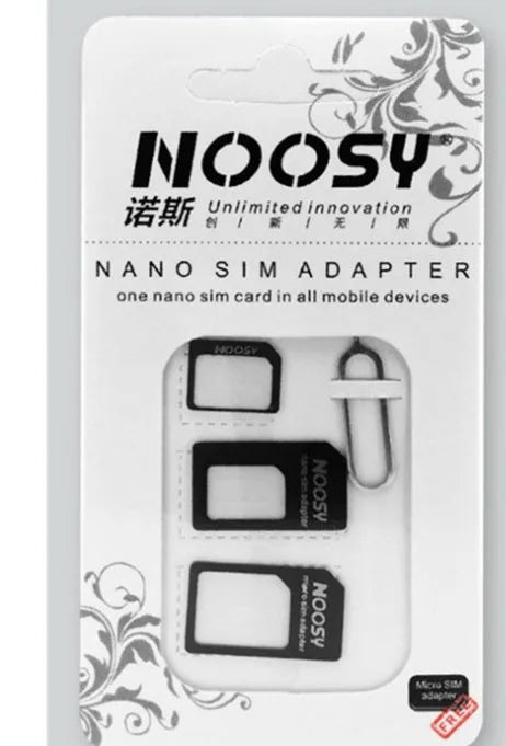 Black and white SIM card tool sets showing plastic case and metal ejector pin for mobile phones