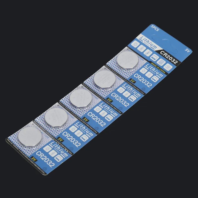 CR2032 lithium button battery pack of 5 capsules for electronic scales and remote controls