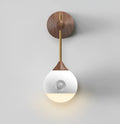 Morandi Grey induction night light with LED light source, 149mm height, spiral European design