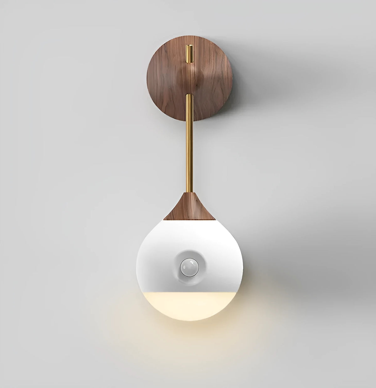 Morandi Grey induction night light with LED light source, 149mm height, spiral European design