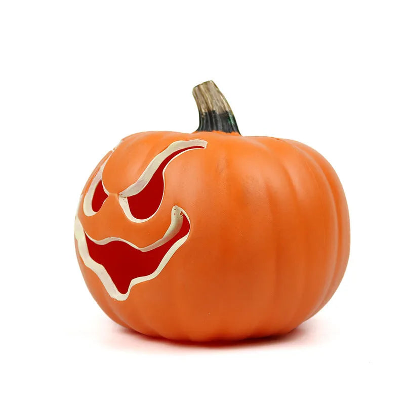 Halloween pumpkin atmosphere lamp in orange melon colour, 9-inch plastic, 23 cm size