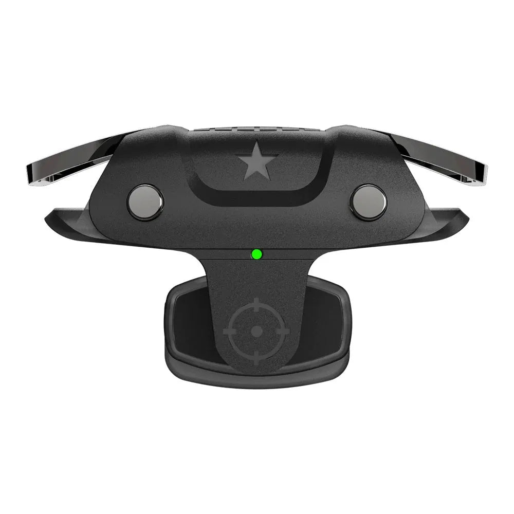 Black F5 Bluetooth mobile game controller for smartphones on a plain background.