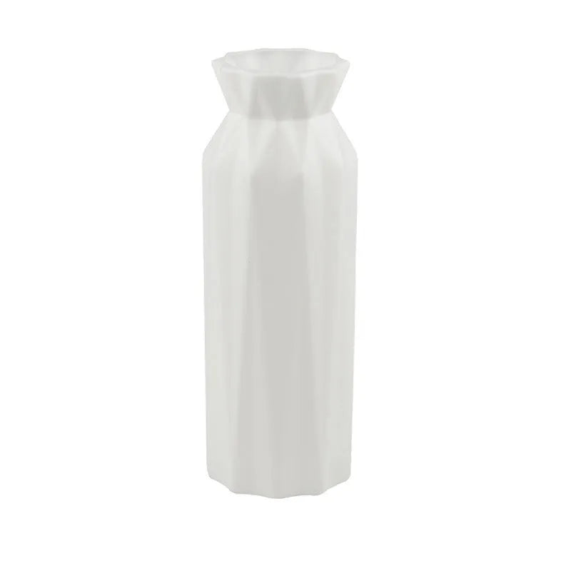 Drop-resistant melamine plastic vase in green, grey, pink or white with 7.2cm base