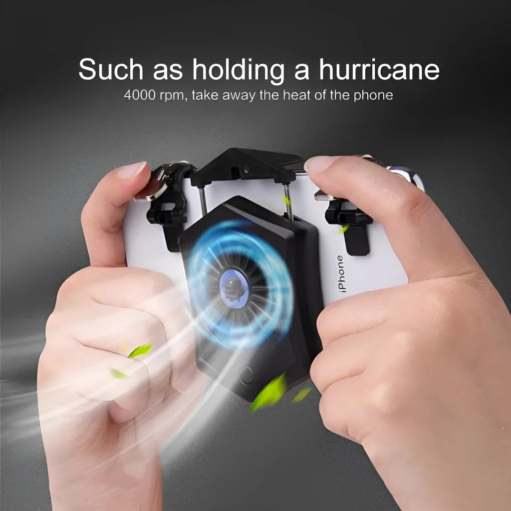 Black and white USB mobile phone radiator cooling fan for gaming consoles