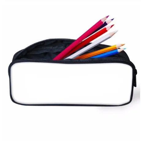 Customised pattern pencil case, polyester stationery bag, 10 x 21 x 4cm, with zipper and large opening