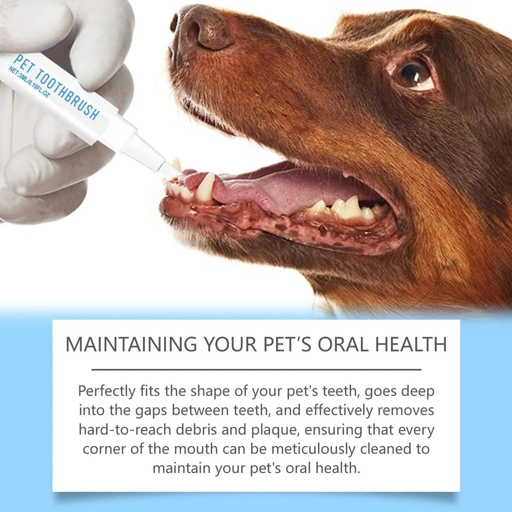 Soft Breath Care pet toothbrush pen with 3ml toothpaste for dog and cat dental cleaning