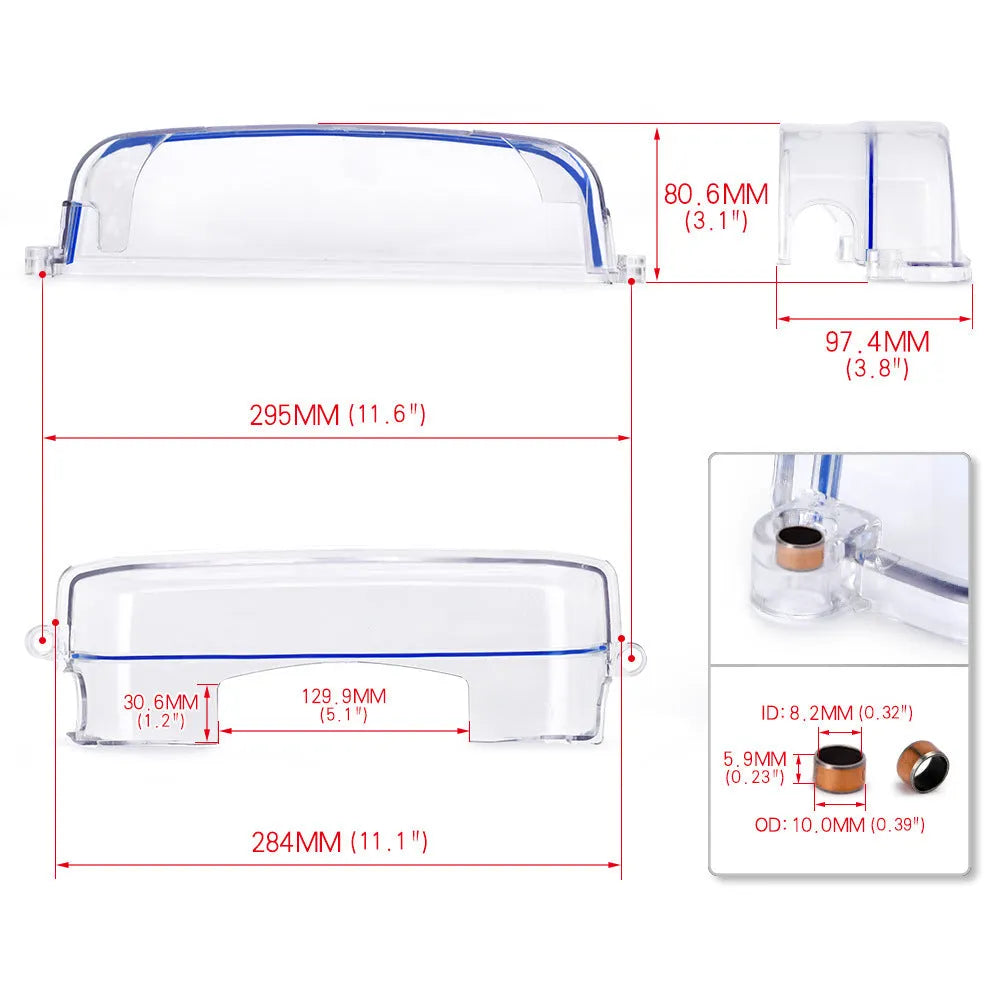 Transparent plastic car gear cover for Lexus and Toyota 3.0L vehicles 1991-2005