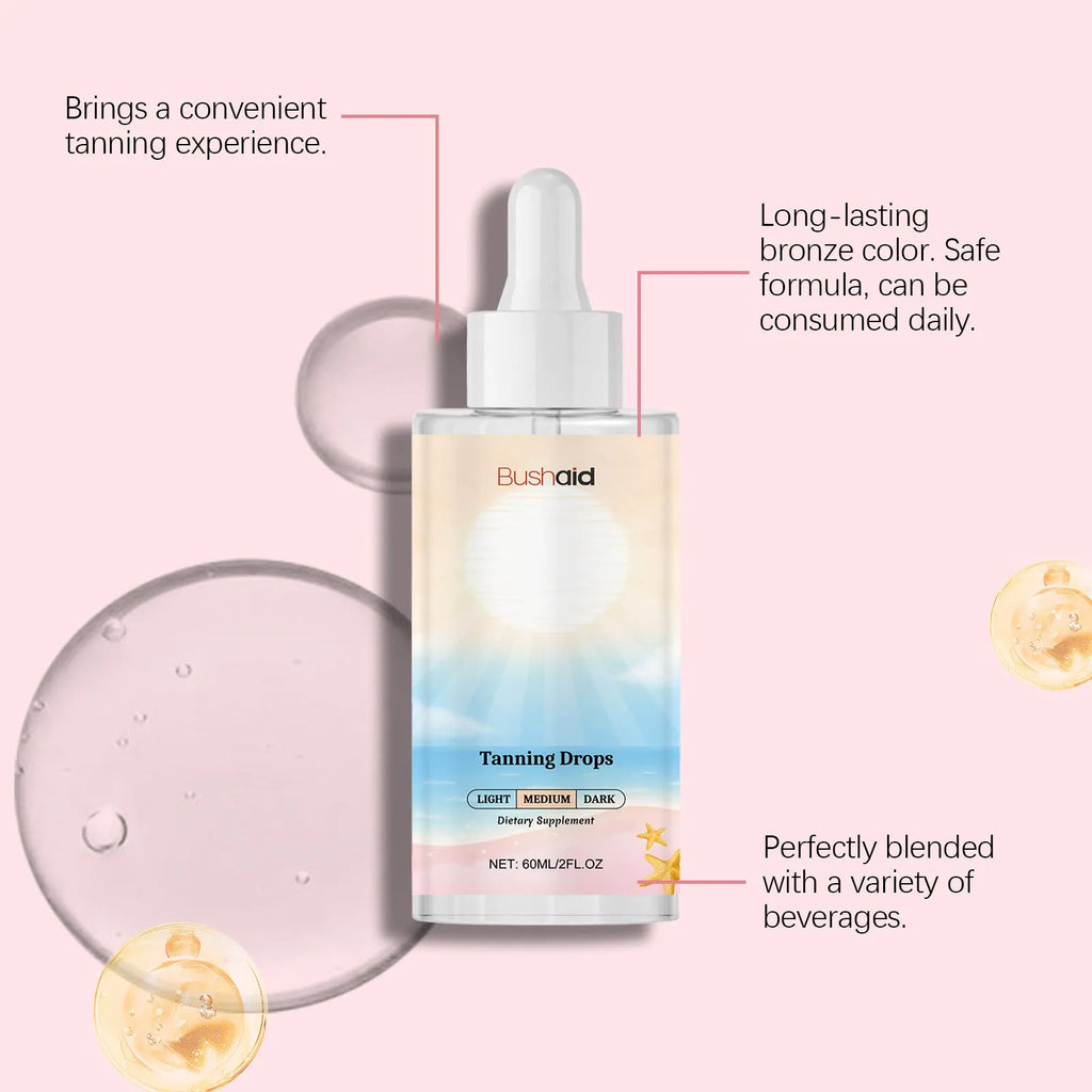 No Sunlight tanning drops in a 60ml pump bottle for face and body application.