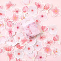 Sakura Story romantic sticker DIY material 45 sheets self-adhesive paper pink watercolor design
