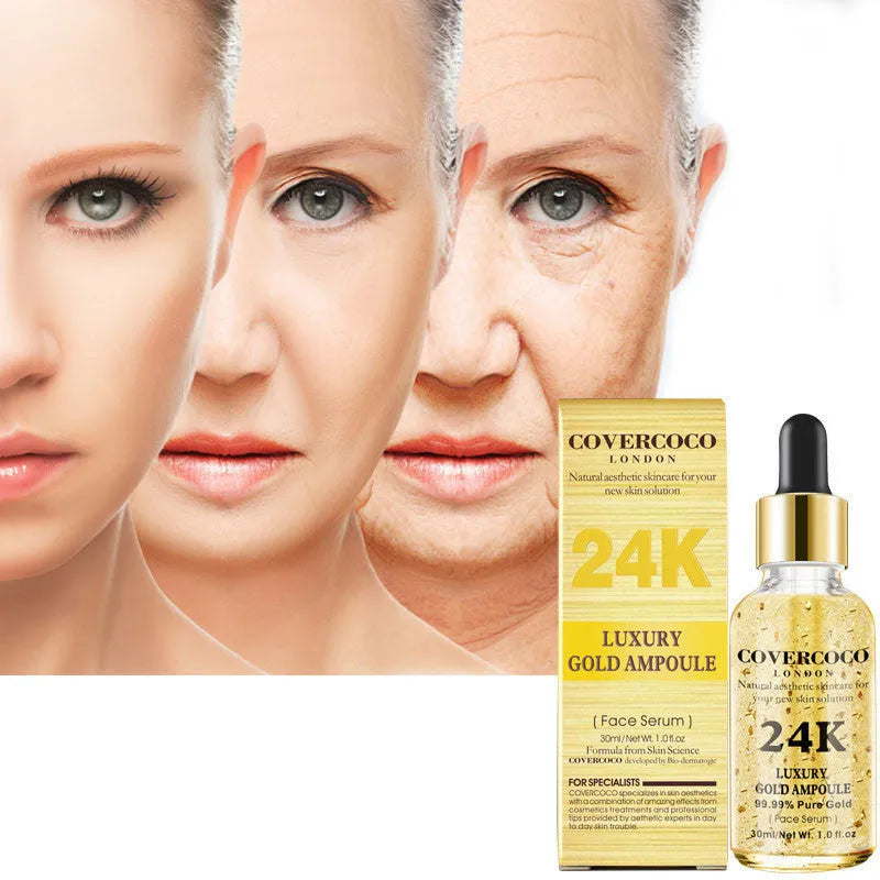 24K Golden Face Moisturizing Cream 30ml jar with yellow gold formula for lifting firming and brightening skin