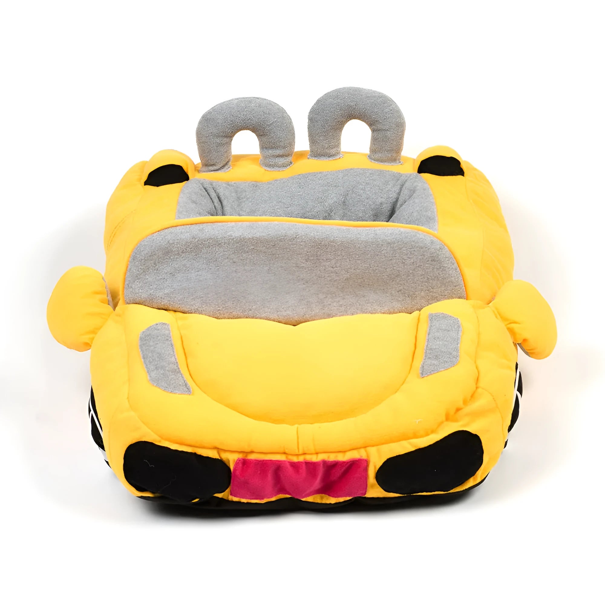 Pet kennel dog sofa bed with cool sports car design in dense velvet, 72x50x30cm, black colour