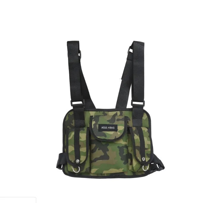 20-35L nylon casual sports backpack with zip pockets, double straps, and soft handle in Black, Camouflage, Gray, or Purple.
