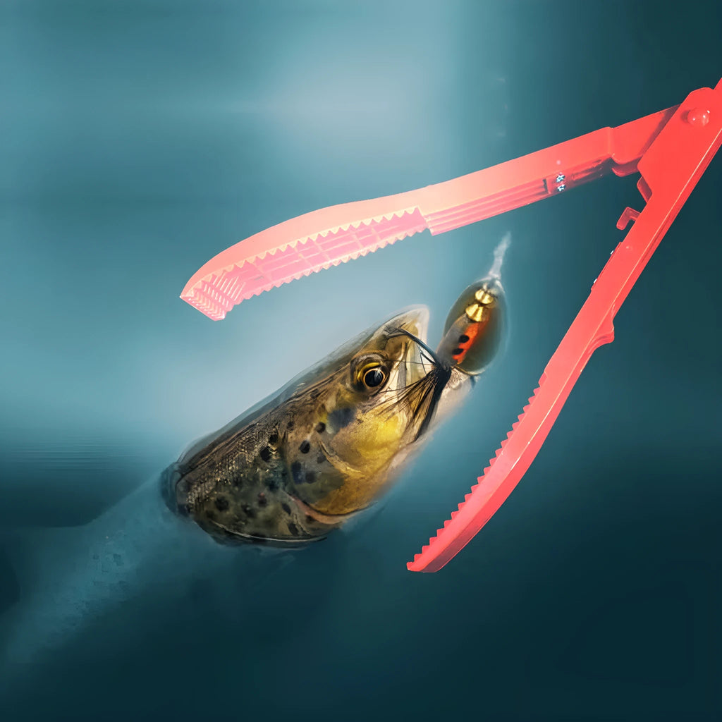 Plastic ABS fish control clip without pull ring, portable outdoor angling tool, random colour single clip