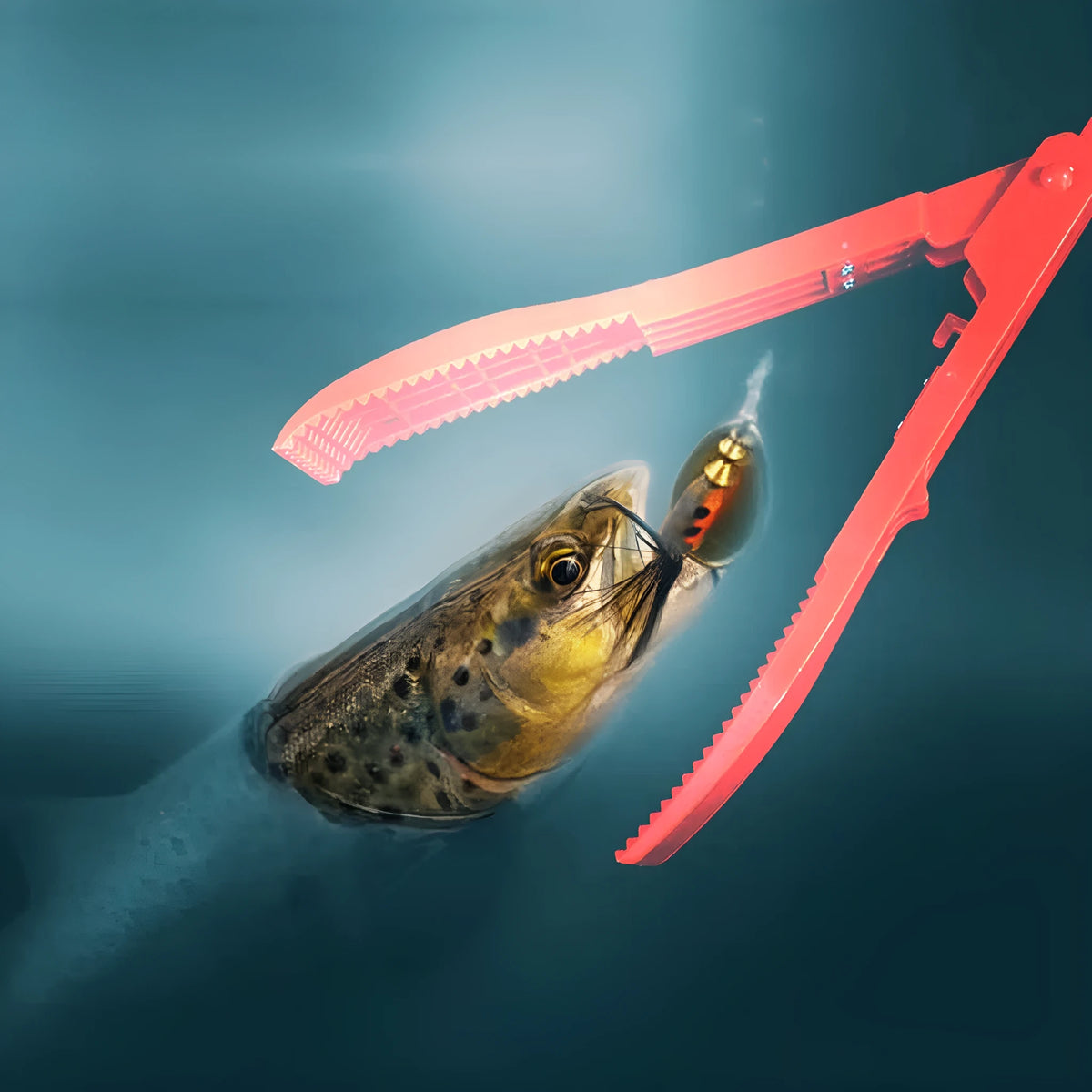 Plastic ABS fish control clip without pull ring, portable outdoor angling tool, random colour single clip