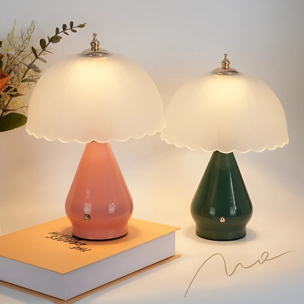 Geometric 3D modern simplicity table lamp with warm light, available in black, dark green, gray, orange, pink, red