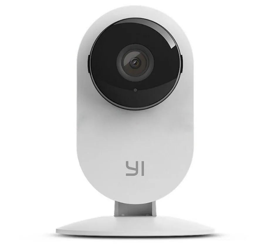 YI Home Camera 1080P white indoor security camera with 112° wide angle lens and night vision up to 9m