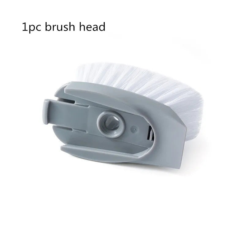 2 in 1 long handle cleaning brush with removable head and sponge for kitchen dishes