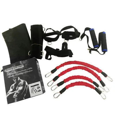 Bounce Elastic Equipment Resistance Training Device Stretch Trainer with Elastic Rope Length 35cm Total 40cm for Waist Abdominal Leg Muscles Black Blue Green Red Yellow