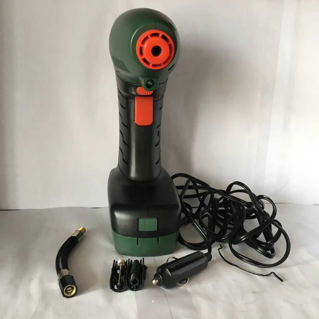 Portable air compressor 12V 10A plastic nylon ABS 18x8x25cm for car tyre inflation
