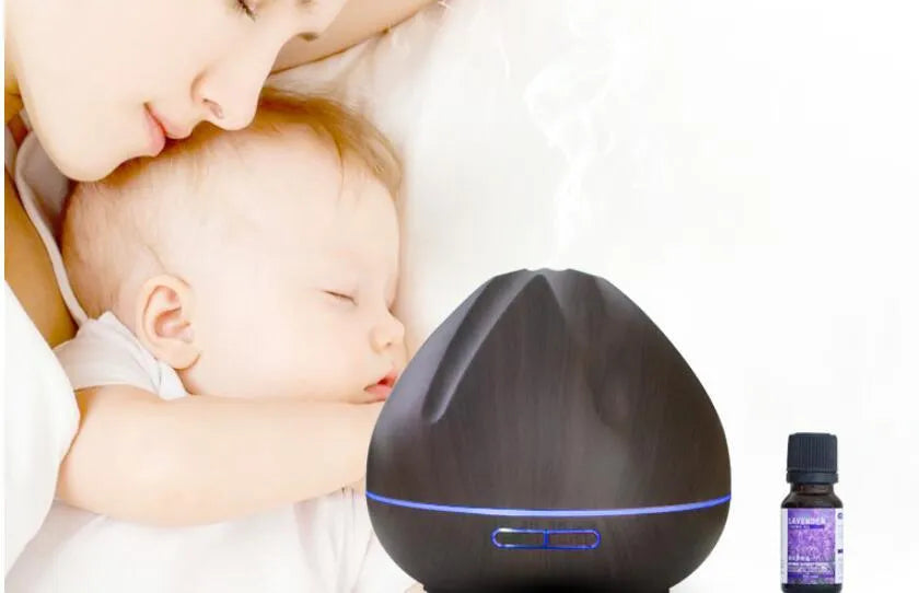 500ml air humidifier aromatherapy machine in dark wood or light wood with AU EU UK or US plug