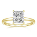 A simple geometric women's ring in 925 silver, shown in silver, gold, and rose gold colour options on a size chart.