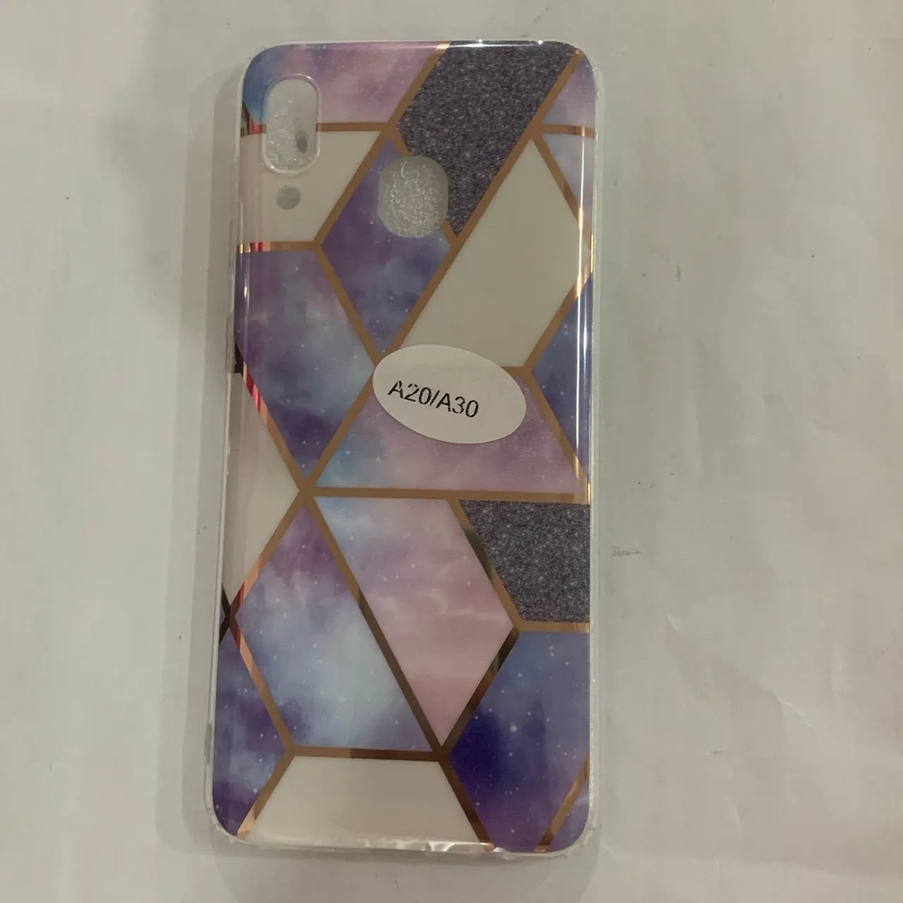 Electroplated marble phone case with metallic finish for Huawei and Samsung smartphones