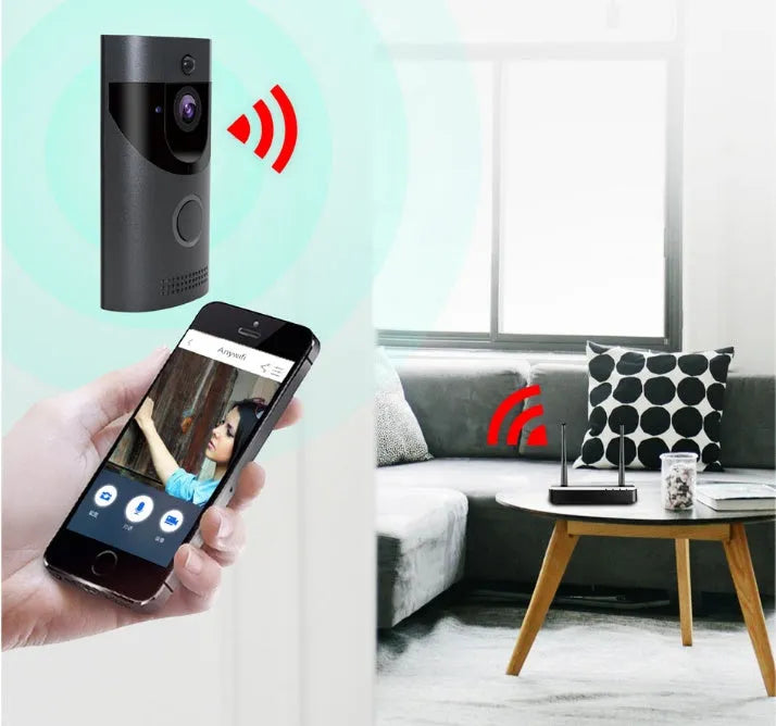 Smart WiFi video doorbell with H1 programme, two-way audio, infrared night vision, and remote smartphone viewing
