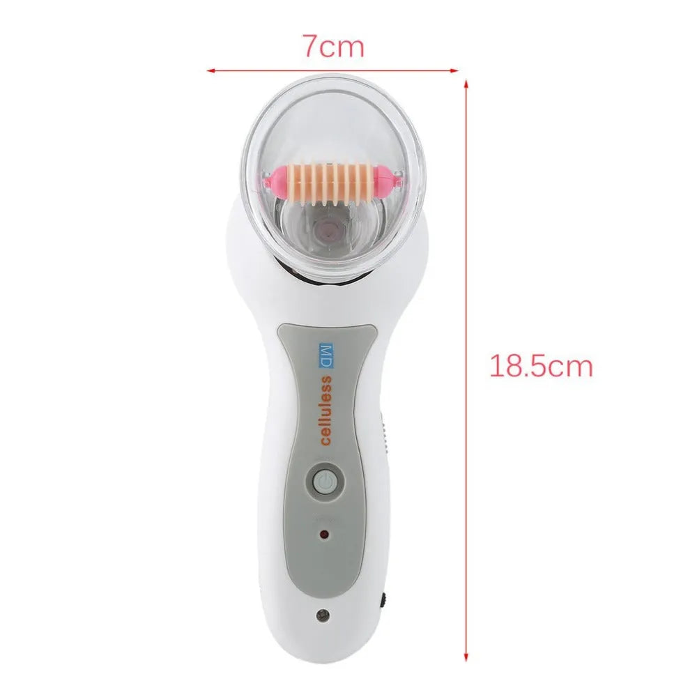 White plastic portable body massage vacuum cans anti cellulite massager device with interchangeable rollers
