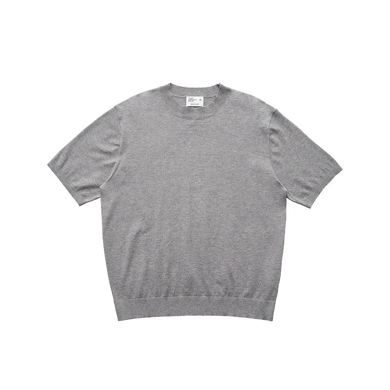 Fanio velvet short-sleeved T-shirt in solid colour with French Australian velvet fabric