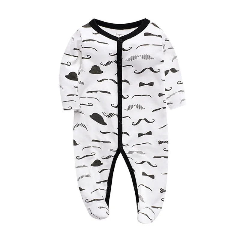 Cotton baby romper showing dinosaur print design for infants 0-12 months