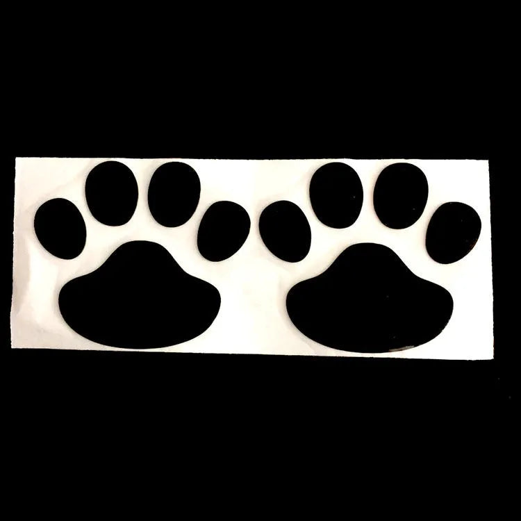 PVC footprint 3D body decoration sticker with chrome finish, 60x60mm foot size, in Silver, Gold, Red, or Black.