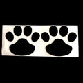 PVC footprint 3D body decoration sticker with chrome finish, 60x60mm foot size, in Silver, Gold, Red, or Black.