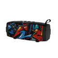 Portable Bluetooth speaker in various colours showing front grille and control buttons.