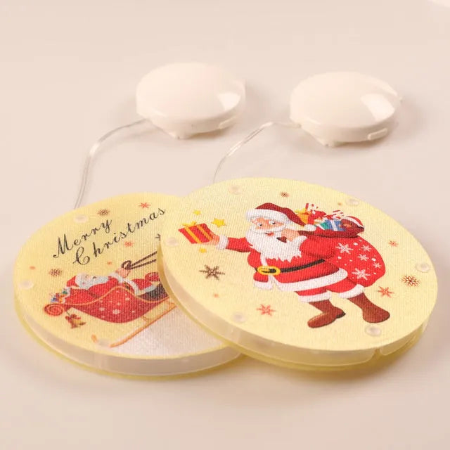 Warm white LED Christmas hanging lights in plastic motifs, 5V, 1.5 x 0.7 mm festive decorations