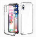 Transparent TPU iPhone case showing compatibility with multiple iPhone models