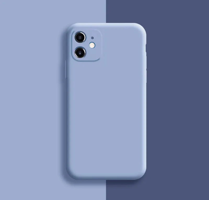 Silicone iPhone 11 Pro Max case in solid colour options showing device compatibility