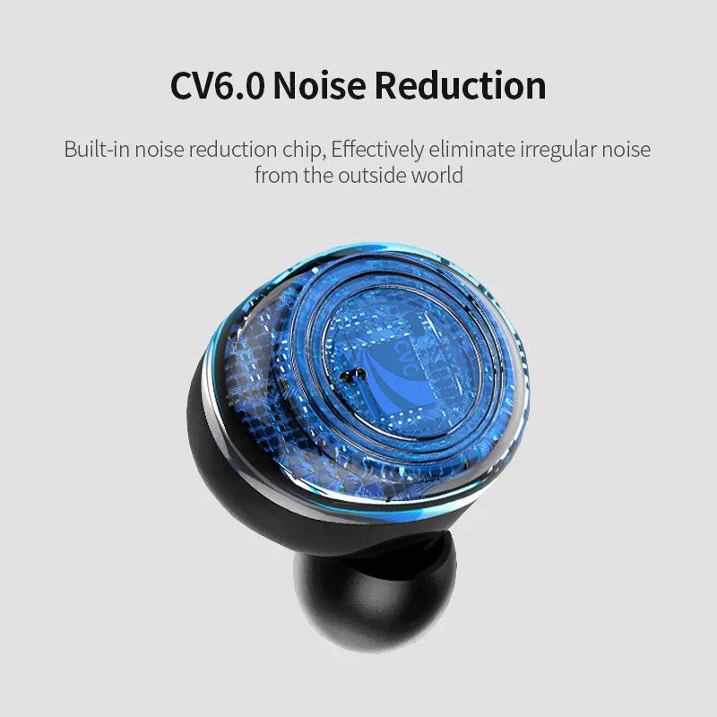 Wireless Bluetooth headset in Black Gold with charging box