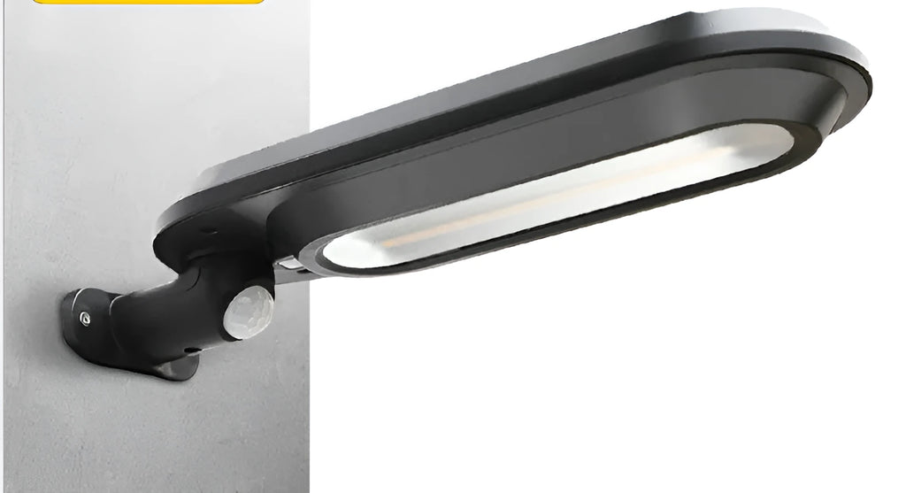 Solar wall light IP65 3.6W LED 240x80x30mm black or white shell for garden fence corridor