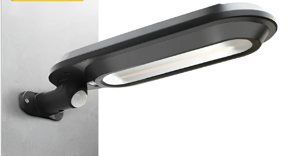 Solar wall light IP65 3.6W LED 240x80x30mm black or white shell for garden fence corridor