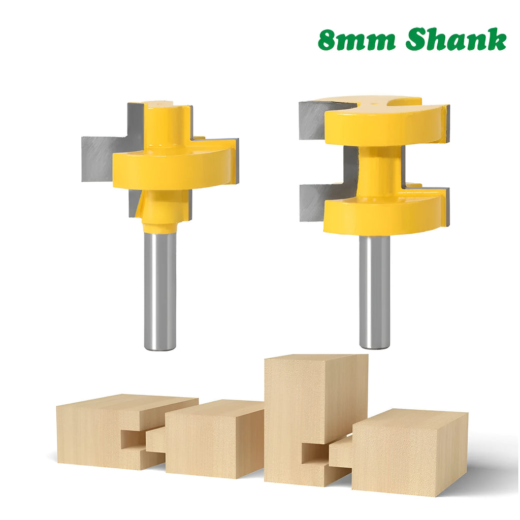 T-slot milling cutter woodworking tenon cutter hard alloy yellow 30mm blade 8mm shank