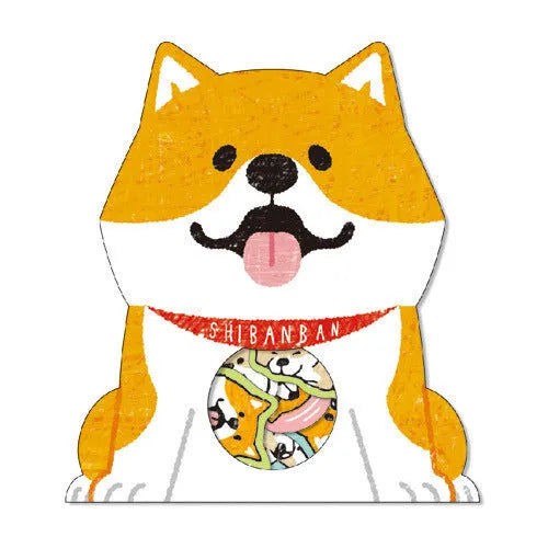 Pack of irregular-shaped dog stickers for hand account decoration in assorted colours