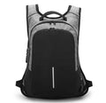 Anti thief USB charging laptop backpack 15.6 inch Oxford travel bag in black, 30cm x 50cm x 11cm
