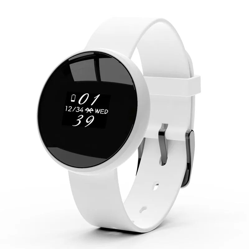 B16 Black smart bracelet with OEL display on wrist, IP67 waterproof, 130mAh battery